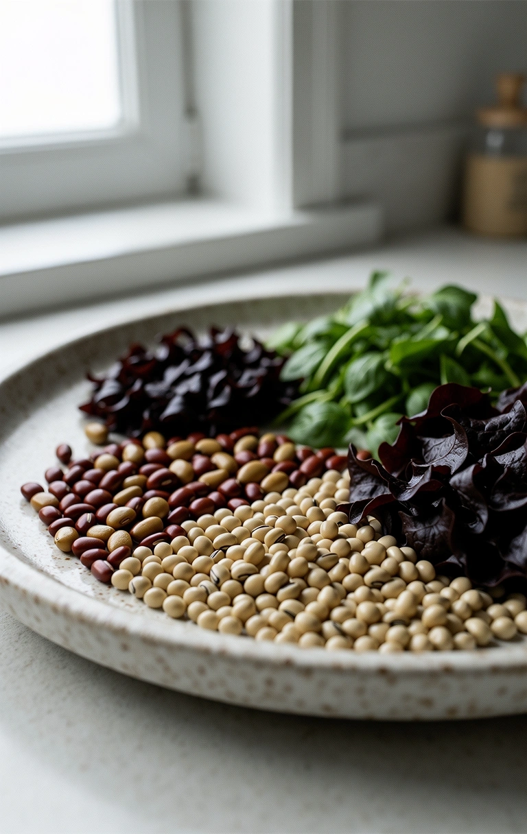 Texture di ingredienti integrali e vegetali